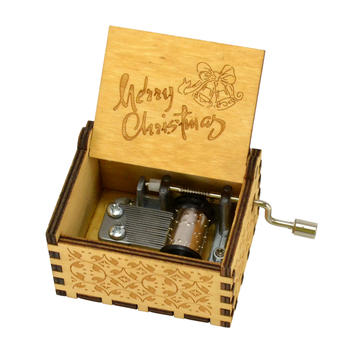 Amazon hand crafted hand crank music box with cute pattern design 55805101-16