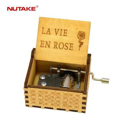 LA VIE EN ROSE custom music hand crank personalised music box 55805101-17