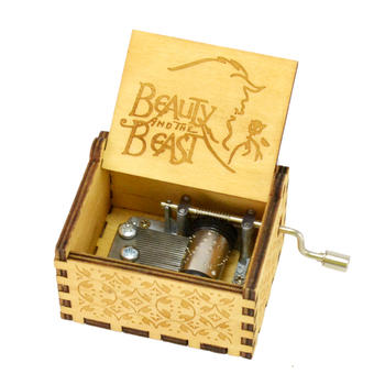 Beauty and the beast movie theme song handmade wooden music box 55805101-26