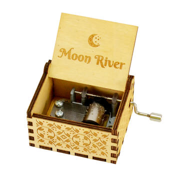 Moon river themed wooden craft music box 55805101-30