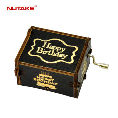 Mini happy birthday wooden music gift box(Mini wooden happy birthday music box gifts) 55805102-04