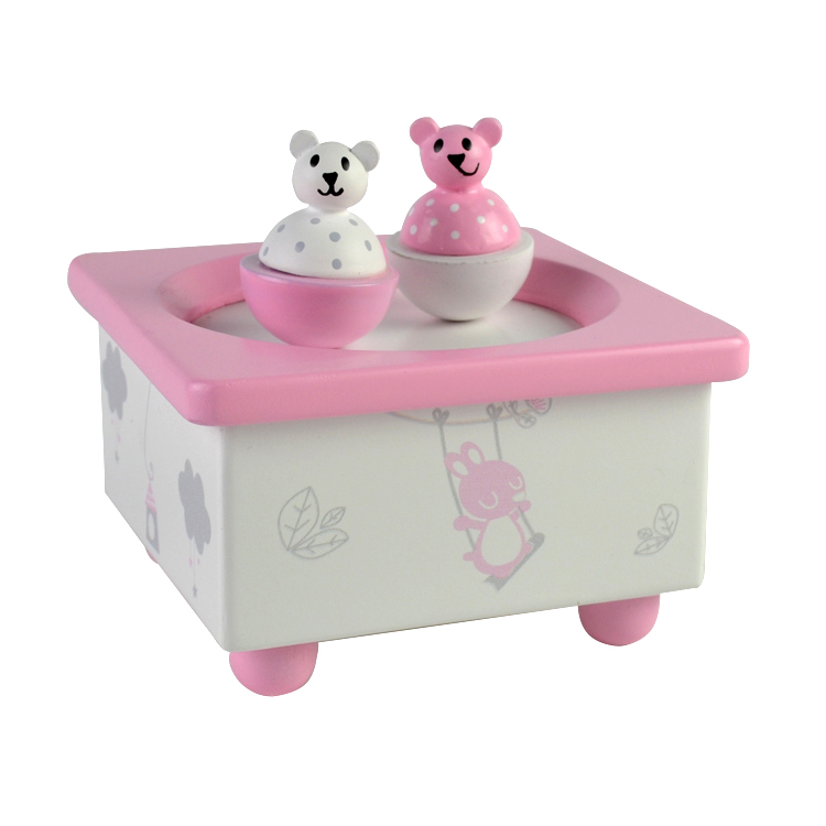 Lovely gift spinning twin bears music box for girls 55803203