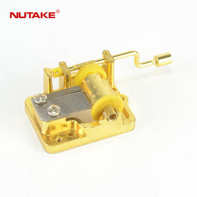 18 note golden hand crank music box movements for crafts 10188003GM-1,1